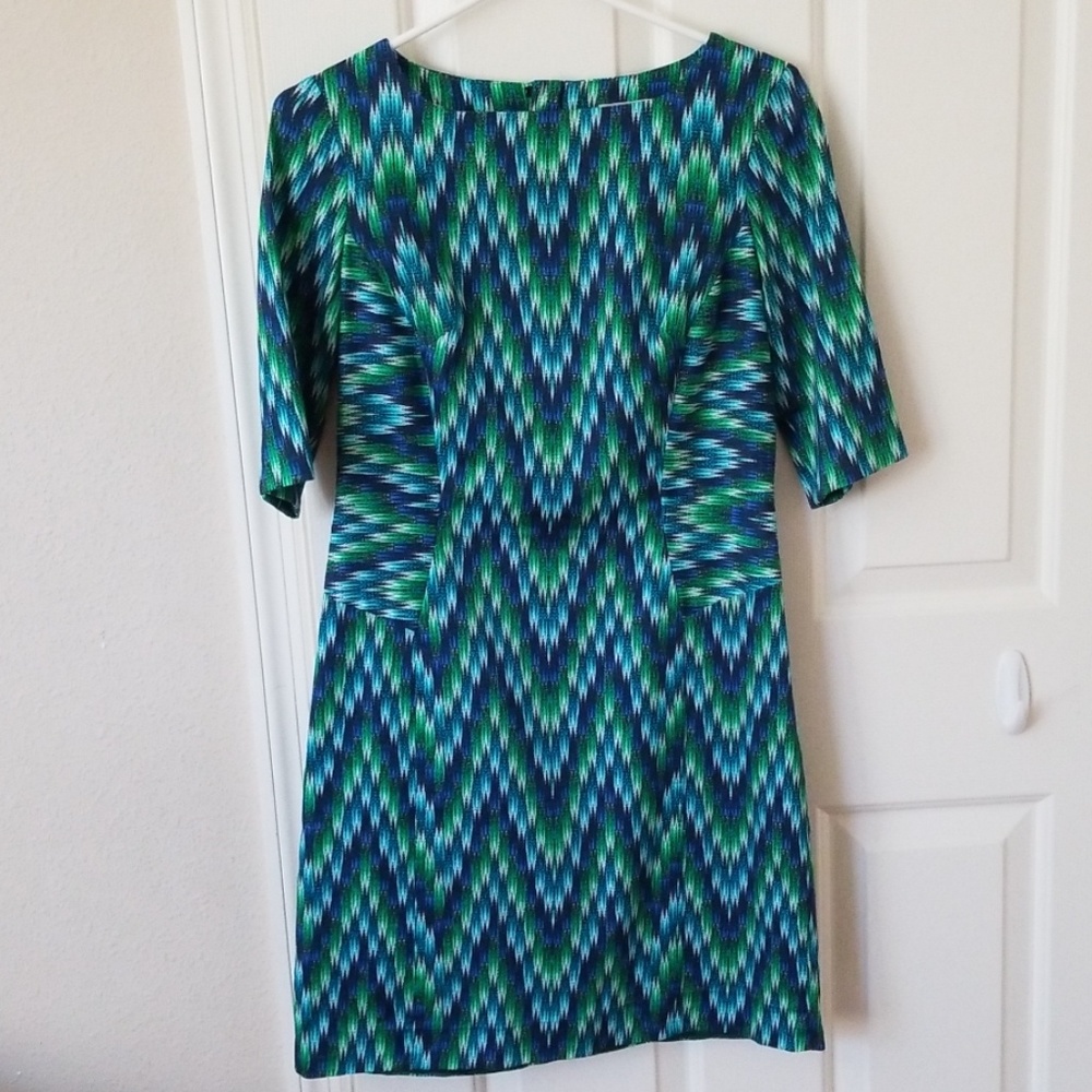 Blue green Milly of New York pencil dress
